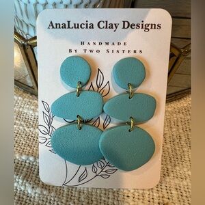 Polymer clay earrings Handmade
Handcrafted green